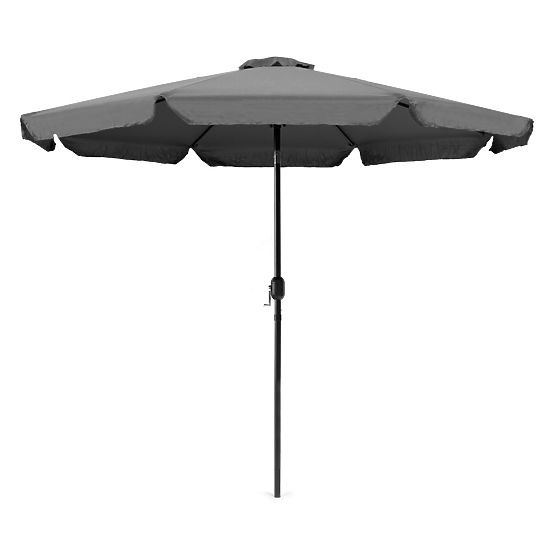 Large Garden Parasol 3m Tilted with Crank Grey