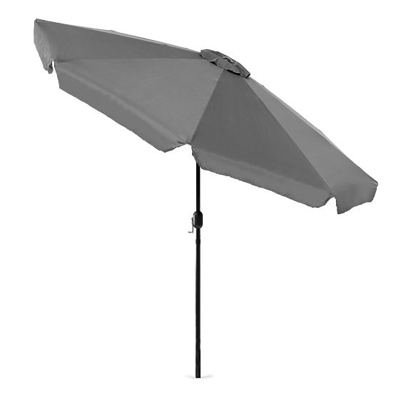 Large Garden Parasol 3m Tilted with Crank Grey