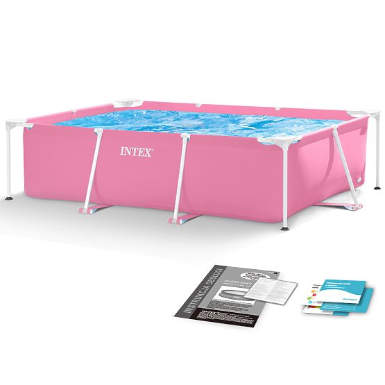 Large Rectangular Garden Pool with Frame 220 x 150 cm INTEX 28266
