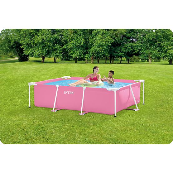 Large Rectangular Garden Pool with Frame 220 x 150 cm INTEX 28266
