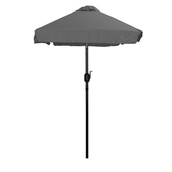 Large Rectangular Garden Tilt Folding Parasol with Crank Grey 200 x 140 cm