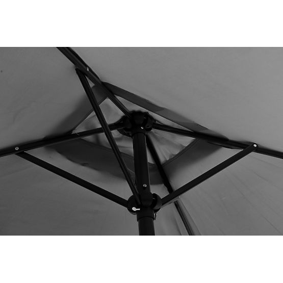 Large Rectangular Garden Tilt Folding Parasol with Crank Grey 200 x 140 cm