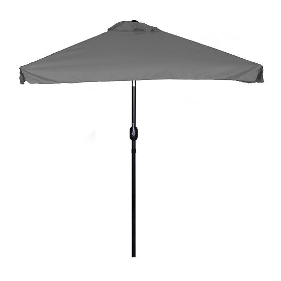 Large Rectangular Garden Tilt Folding Parasol with Crank Grey 200 x 140 cm
