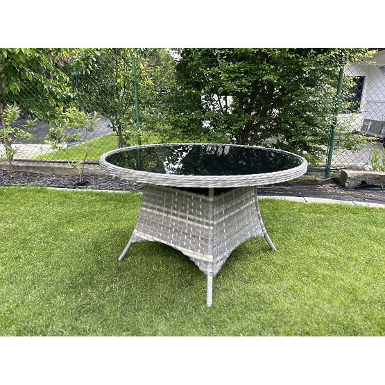 Large Round Table from Technorattan MODERNO Light Gray