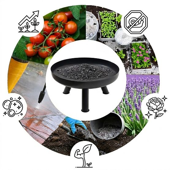Large Solid Cast Iron Garden Fire Pit 60 cm Perfect for Campfires