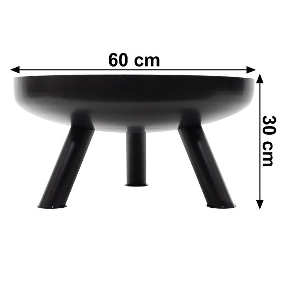 Large Solid Cast Iron Garden Fire Pit 60 cm Perfect for Campfires