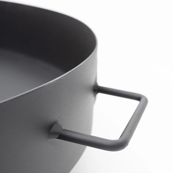 Large Sturdy Cast Iron Garden Fire Pit 60 cm with Handles Ideal for Campfires