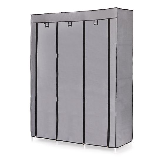 Large Textile Wardrobe with Shelves for Clothes and Shoes