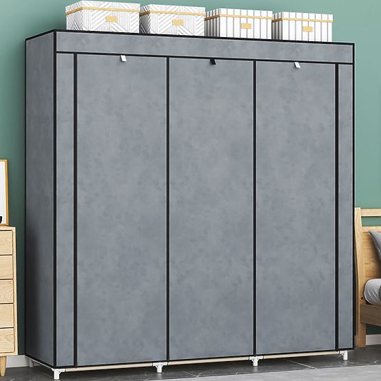 Large Textile Wardrobe with Shelves for Clothes and Shoes