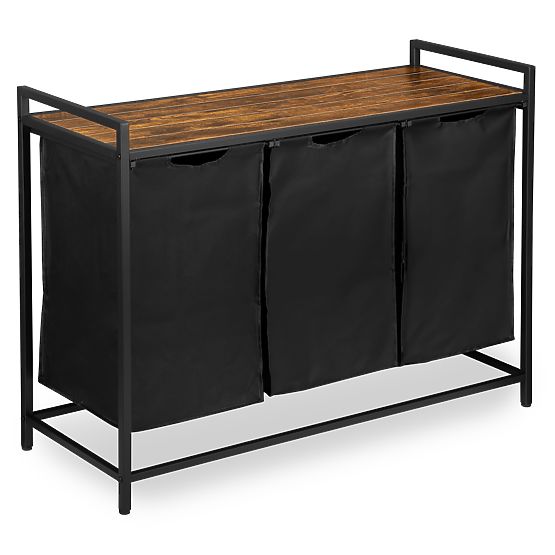 Laundry Basket with Shelf 3 Compartments ARTUS