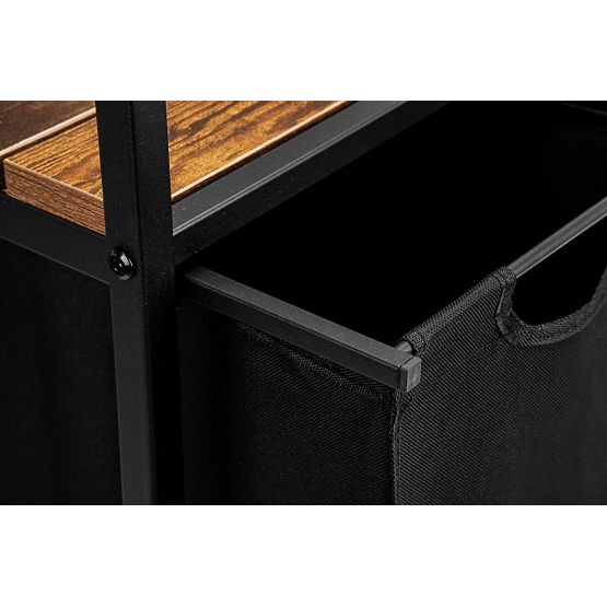 Laundry Basket with Shelves 2 Compartments MIRUN