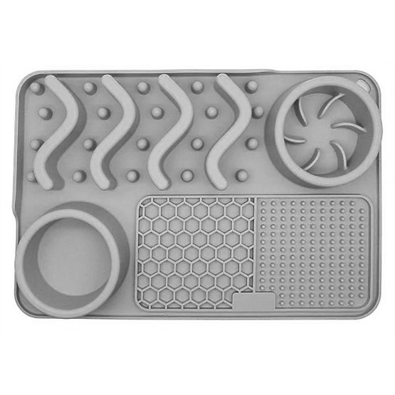 LICK MAT SLOW FEEDING GRAY