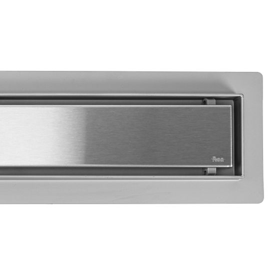 Linear Drain REA Neox BRUSHED STEEL 50