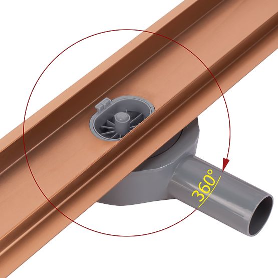 Linear Drain REA Neox for Brushed Copper 70