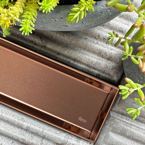 Linear Drain REA Neox for Brushed Copper 90
