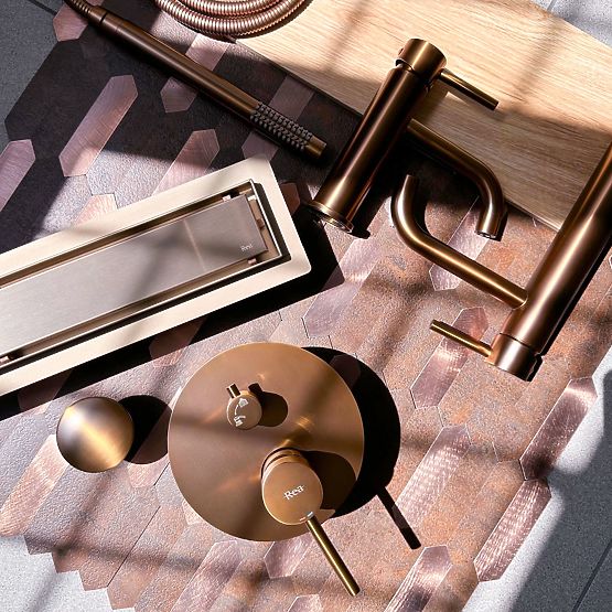 Linear Drain REA Neox for Brushed Copper 90