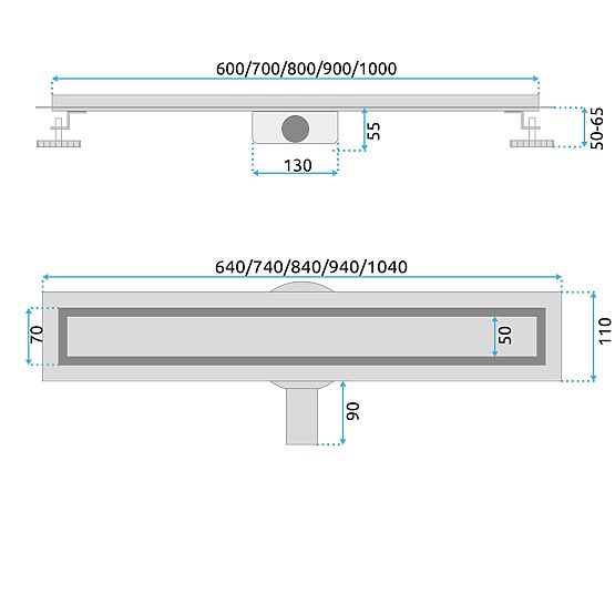 Linear Drain REA Neox for GOLD 90