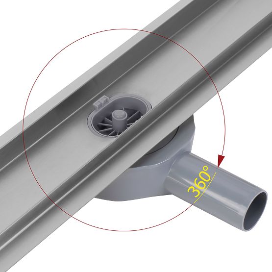 Linear Drain REA NEOX PRO Brushed Steel 60