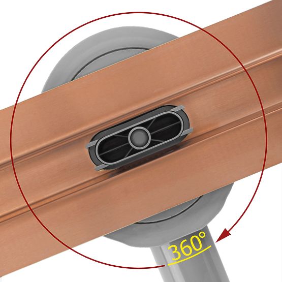 Linear Drain REA NEOX SLIM PRO Brushed Copper 80
