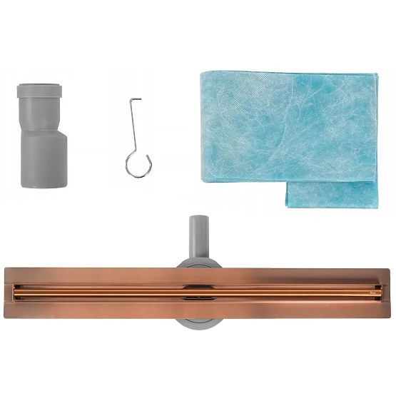 Linear Drain REA NEOX SLIM PRO Brushed Copper 90