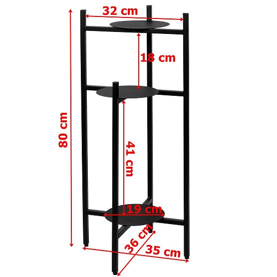 Loft Plant Stand Tretorri Black Plant Stand
