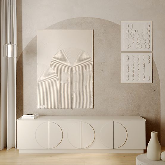 Looneta TV Cabinet in Cashmere, Arches