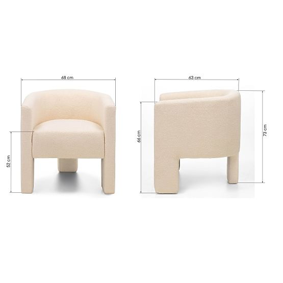 Lorraine Relaxation Chair, Beige, Boucle