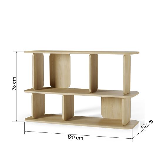 Low Shelf Tulumo, Rounded, Cremona Torro Oak