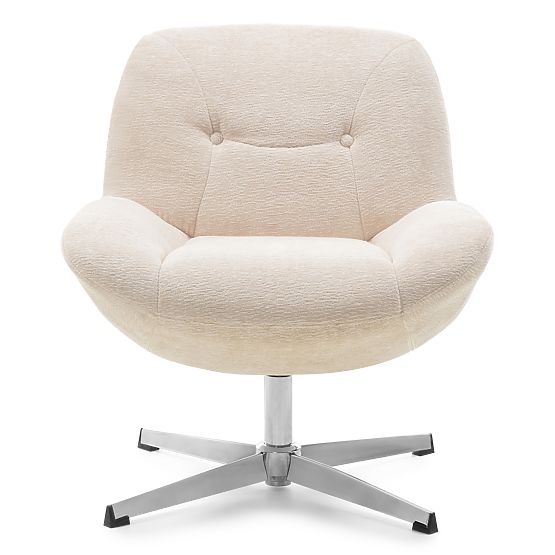 Lunno Beige Swivel Chair