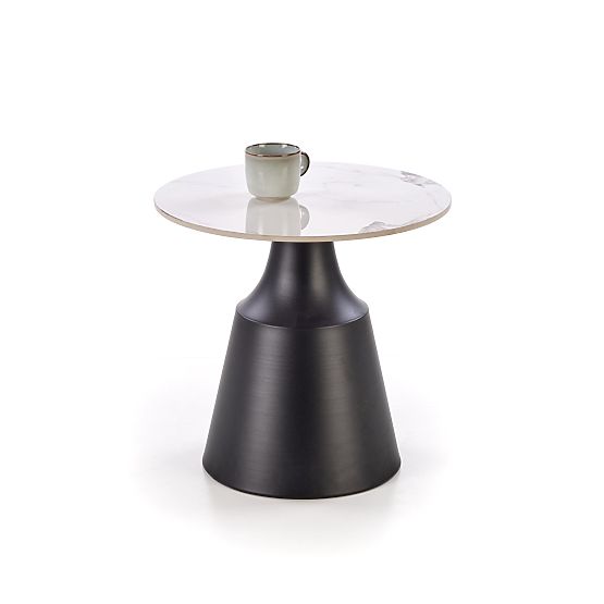 MAGNETA Set of 2 Benches, White Marble / Black (2pcs=1set)