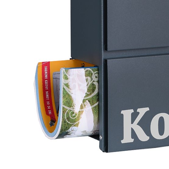 Mail Box for Letters Vidar Anthracite with Inscriptions