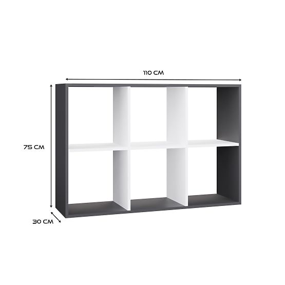 Malax 2X3 Shelf ANTHRACITE WHITE