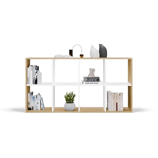 Malax 2X4 Shelf OAK ARTISAN WHITE