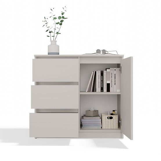 Malwa 1D3S Chest of Drawers in Cashmere Beige