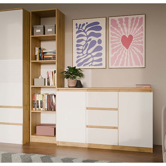 Malwa 2D3S Sideboard OAK ARTISAN WHITE