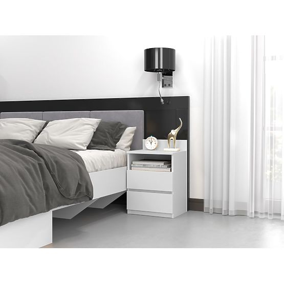 Malwa M1 White Nightstand