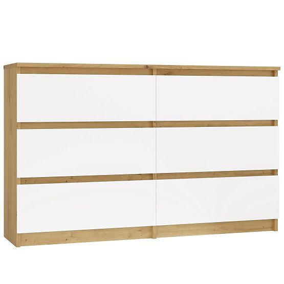 Malwa M6 120 Sideboard OAK ARTISAN WHITE