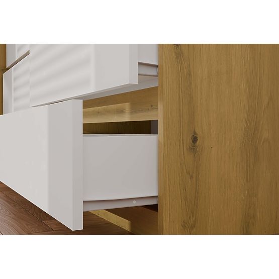 Malwa M6 120 Sideboard OAK ARTISAN WHITE