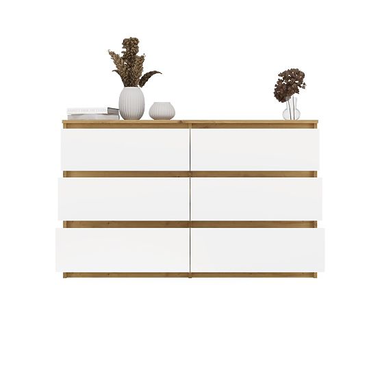 Malwa M6 120 Sideboard OAK ARTISAN WHITE