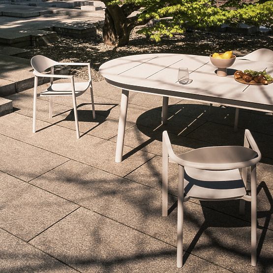 Marinelli Garden Chair, Aluminum, White/Green