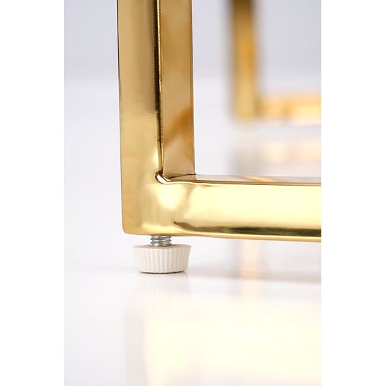 MERCURY 3 set of 2 benches, color: white marble / gold (2p=1pc)