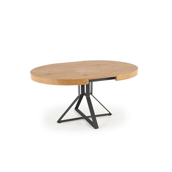 MERCY extendable table, top - golden oak, legs - black (2p=1pc)