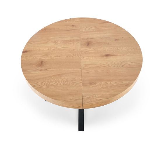 MERCY extendable table, top - golden oak, legs - black (2p=1pc)