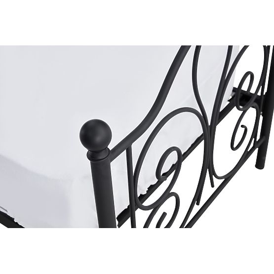 Metal bed PANAMA 120x200 - black