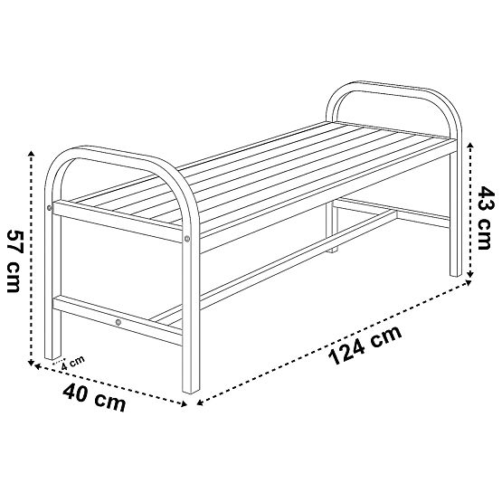 Metal Garden Bench SOBO