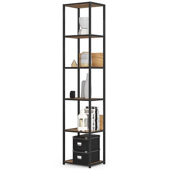 METAL LOFT SHELF 400 BLACK/CRAFT OAK