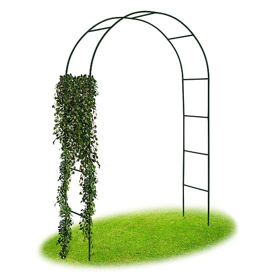 Metal Pergola Arch Black 240 cm