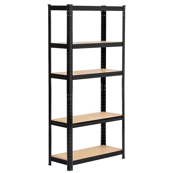 METAL SHELF 70x30x154 BLACK