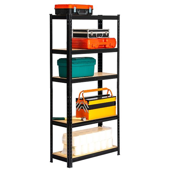 METAL SHELF 70x30x154 BLACK