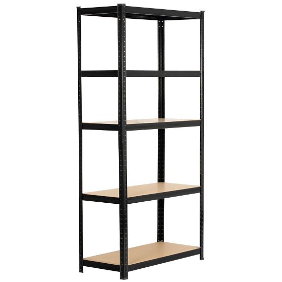 METAL SHELF 90x40x180 BLACK